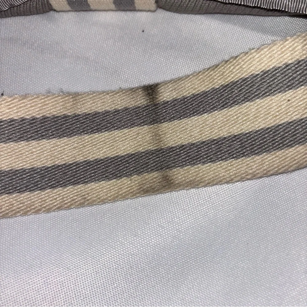 Pottery Barn Kids Gray and Brown Classic Baby Diaper Bag with Initial C